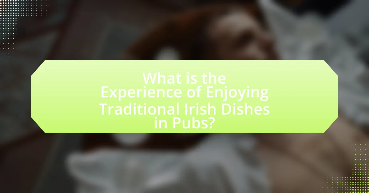 What is the Experience of Enjoying Traditional Irish Dishes in Pubs?